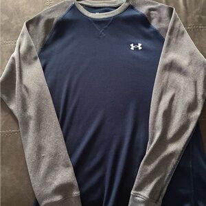 Under Armour Navy and Gray Crew Neck Shirt